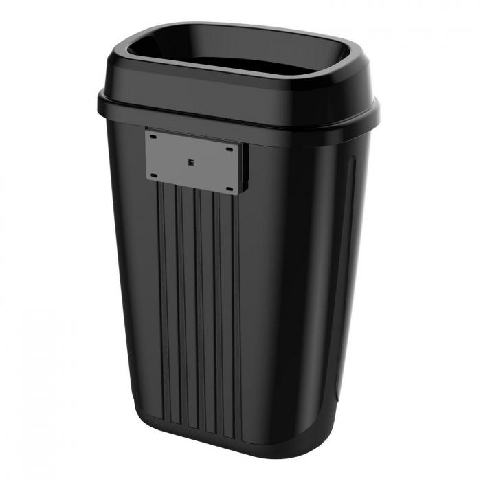 B&W Mülleimer Wandmontage 32 Liter SCHWARZ